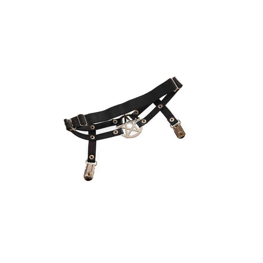 Banned - Weaver Leg Garter Beingurt - Schwarz